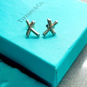 Authentic Tiffany & Co. Sterling Silver Paloma Picasso Graffiti "X" Earrings